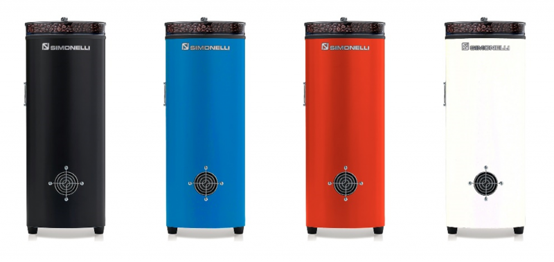 Mythos Custom Color Examples (back panel view), Left to Right: Black, Blue, Red, White
